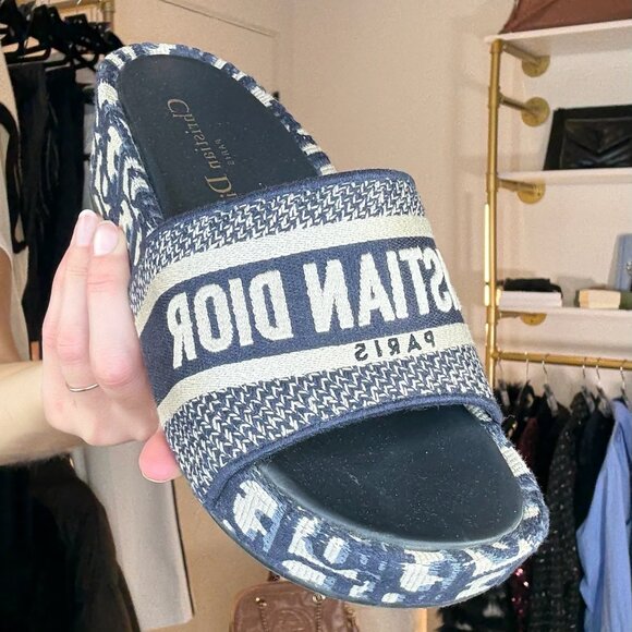 Christian Dior Platform Slides - Picture 1 of 2